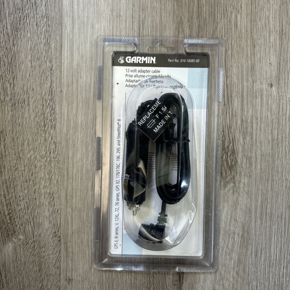 Garmin 12V GPS Power Adapter Cable Car Charger Cigarette Lighter OEM 010-10085